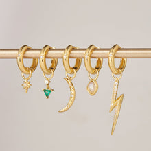 Load image into Gallery viewer, Gold Lightning Earring Charm