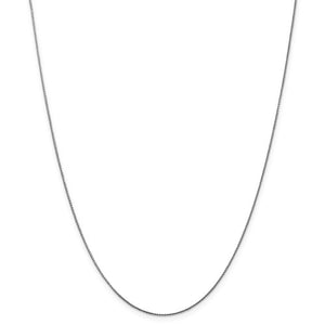 Leslie's 14K White Gold 0.65mm Diamond-cut Spiga Pendant Chain