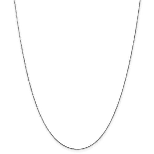 Leslie's 14K White Gold 0.65mm Diamond-cut Spiga Pendant Chain