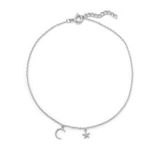 Load image into Gallery viewer, Summer Night Rhodium Plated Anklet