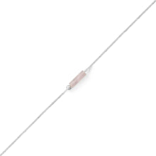 Load image into Gallery viewer, 9.25&quot; Rose Quartz Tube Anklet