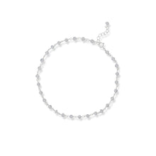 Load image into Gallery viewer, Rainbow Moonstone 9.5&quot; + 1&quot; Bead Anklet