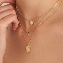 Load image into Gallery viewer, Gold Lapis Star Necklace