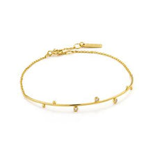 Load image into Gallery viewer, Gold Shimmer Solid Bar Stud Bracelet