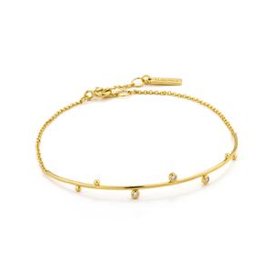 Gold Shimmer Solid Bar Stud Bracelet