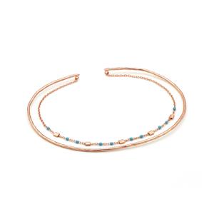 Rose Gold Dotted Double Bracelet