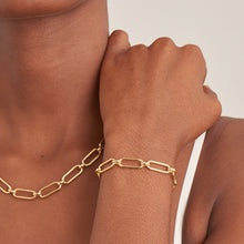 Load image into Gallery viewer, Gold Cable Connect Chunky Chain Bracelet