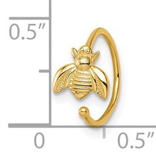Load image into Gallery viewer, 14k 18 Gauge Bumble Bee Ear Cuff