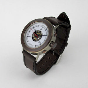Boiler Watch with Brown Strap
