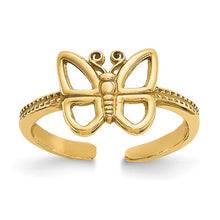 Load image into Gallery viewer, 14k Butterfly Toe Ring