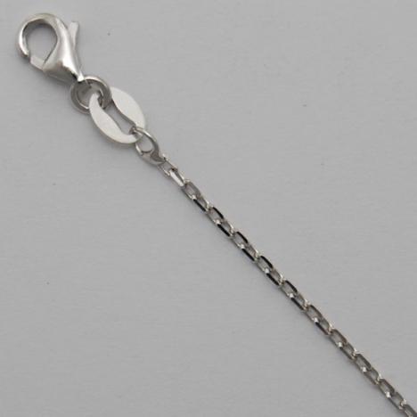 Sterling Silver Rhodium Plated Diamond Cut Cable Chain 20
