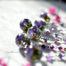 Load image into Gallery viewer, Purple Sea Lavender Large Sphere Necklace