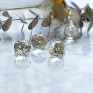 Dandelion Seeds Small Sphere Necklace