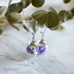 Purple Limonium earrings