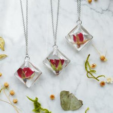 Load image into Gallery viewer, Pressed Rosebud Necklace