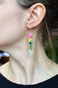 Spring Fling floral bar earrings