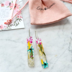 Spring Fling floral bar earrings