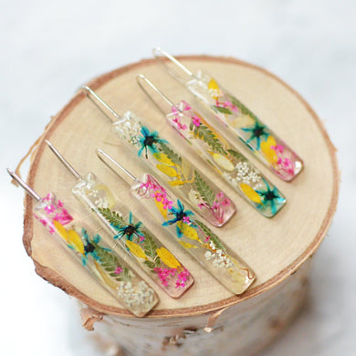 Spring Fling floral bar earrings