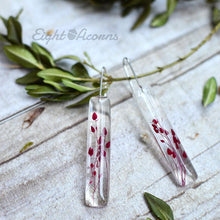 Load image into Gallery viewer, Red Caspia bar earrings