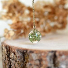 Load image into Gallery viewer, Real Moss Small Sphere Necklace