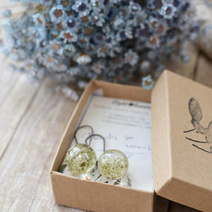 Floral earrings queen anne's lace