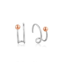 Load image into Gallery viewer, Silver Orbit Twist Earrings