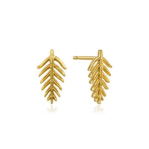 Gold Palm Stud Earrings