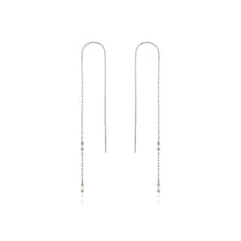 Load image into Gallery viewer, Silver Glow Threader Earrings