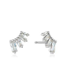 Load image into Gallery viewer, Silver Glow Bar Stud Earrings
