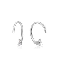 Load image into Gallery viewer, Silver Twist Sparkle Earrings