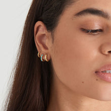 Load image into Gallery viewer, Gold Smooth Huggie Hoop Earrings