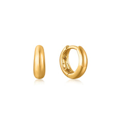 Load image into Gallery viewer, Gold Starry Kyoto Opal Huggie Hoop Earrings