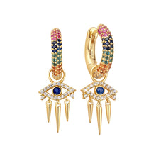 Load image into Gallery viewer, Gold Evil Eye Earring Charm