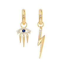 Load image into Gallery viewer, Gold Evil Eye Earring Charm