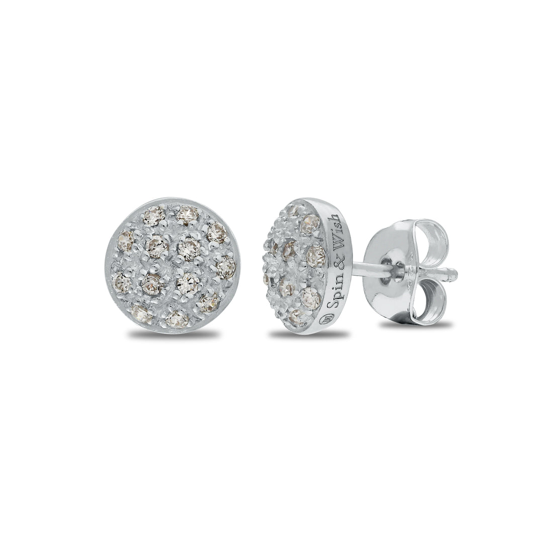 Limited Edition Round Sparkle Classic Earrings by MeditationRings
