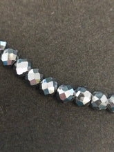 Load image into Gallery viewer, Black Moissanite Diamond (alternative) 6mm Faceted Bead Necklace