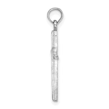 Load image into Gallery viewer, 14K White Gold D/C with Tapered Ends Cross Charm