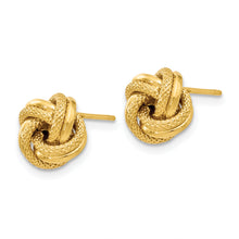 Load image into Gallery viewer, 14K Polished D/C Love Knot Post Earrings