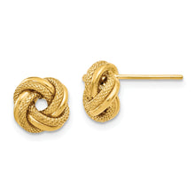 Load image into Gallery viewer, 14K Polished D/C Love Knot Post Earrings