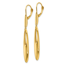 Load image into Gallery viewer, 14K Polished Leverback Dangle Earrings