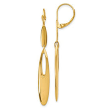 Load image into Gallery viewer, 14K Polished Leverback Dangle Earrings