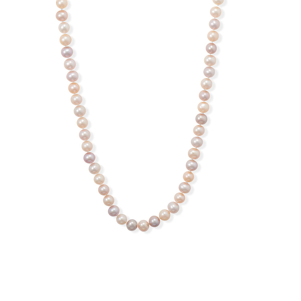 8mm Hand Knotted Cultured Freshwater Potato Pearl Necklace