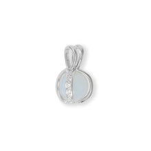 Load image into Gallery viewer, Rhodium Plated CZ Marble Cage Pendant with 10mm Assorted Stones