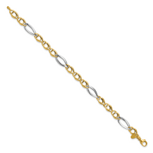 Load image into Gallery viewer, 14k Rhodium Fancy Link Bracelet