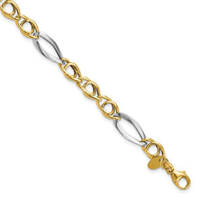 Load image into Gallery viewer, 14k Rhodium Fancy Link Bracelet