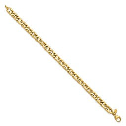 14k Gold Polished Anchor Bracelet Chain