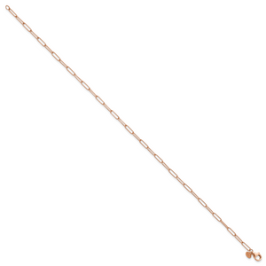 14K Rose Gold Polished Fancy Link Necklace Chain