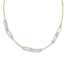 Load image into Gallery viewer, 14k Two-tone Gold Polished with 1in ext. Necklace Chain