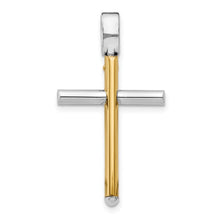 Load image into Gallery viewer, 14K Two-tone Polished Cross Pendant