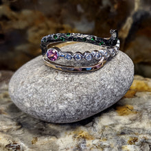 Load image into Gallery viewer, Unique Combination of Diamonds, Tsavorites, and Pink Tourmaline